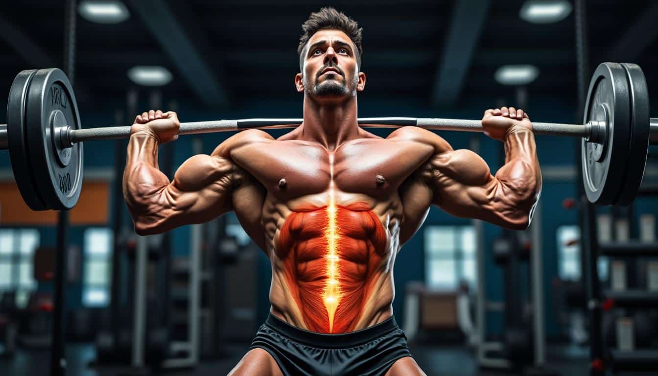 découvrez comment le gainage abdominal renforce et stabilise la colonne vertébrale des haltérophiles durant l'effort, améliorant ainsi performance et sécurité.